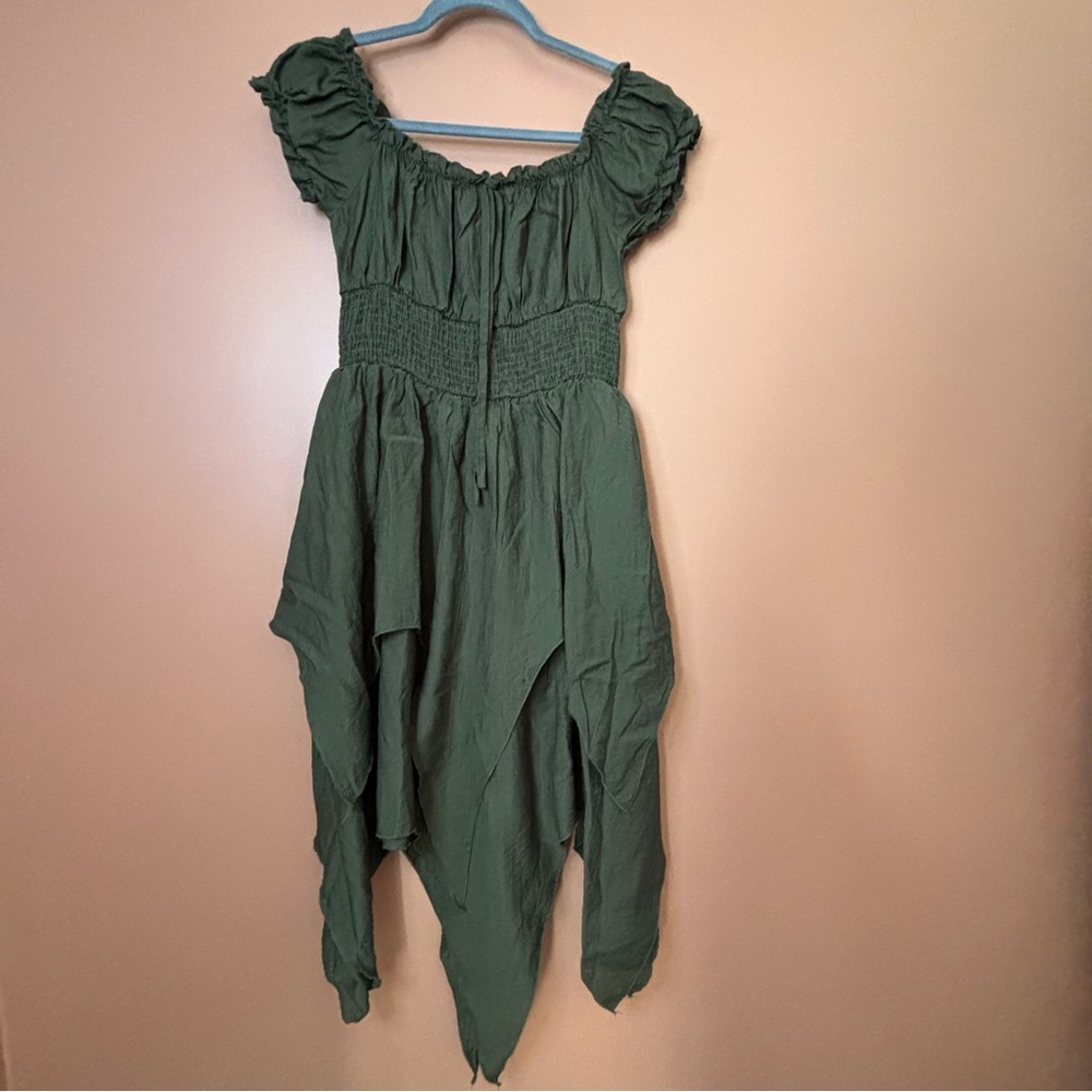 Green Off-Shoulder Dress